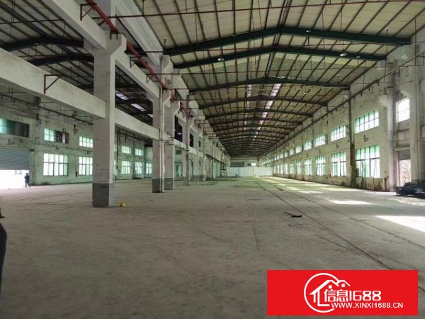 清溪红本重工业钢构厂房12米高！面积15000平米，有精装修办公楼三层按需要出租。带牛角