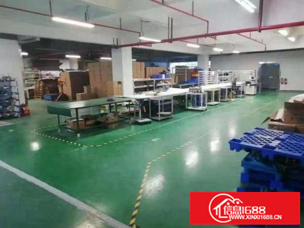 横岗街道独门独栋标准1楼厂房500平招租。空地大，精装修