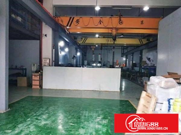 长龙1楼1000平厂房，6米高带行车装修水电