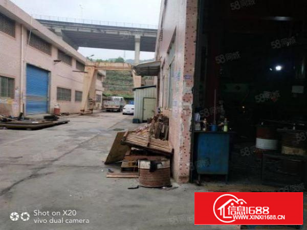 凤岗成熟工业园空出12米高重工业钢构厂房1400平方带航车