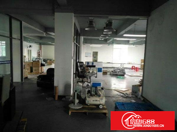 观澜松元五和大道边上楼上600平方厂房单层带装修