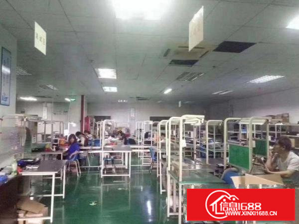 出租龙岗区横岗沙荷路3楼880平米带装修厂房