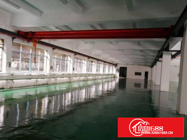 龙背岭工业区新出一楼1200平方层高6米现成行车，全新地坪漆