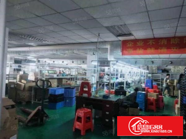 石岩水田新出楼上精装修1415平方厂房出租;可办环评