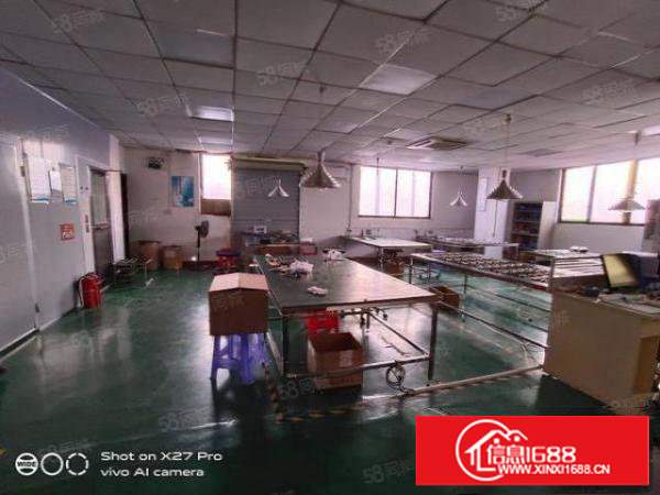 塘厦138工业区新出楼上800平带办公室装修地坪漆厂房出租