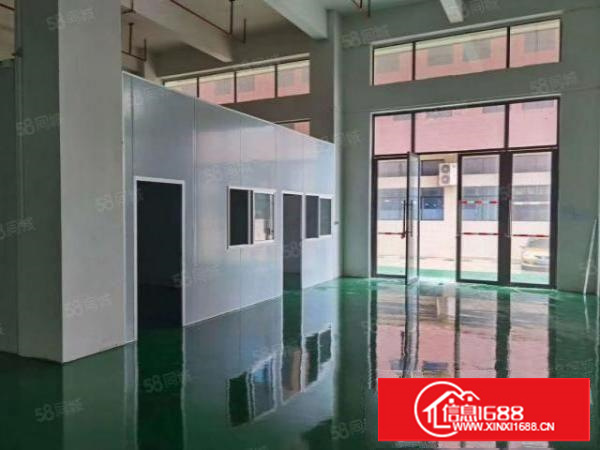 全新装修工业园一楼1200平方，6.5米高，带行车地坪漆，