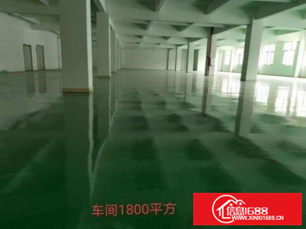 全新厂房三楼1800平，现成办公室，主线到车间，地坪漆！