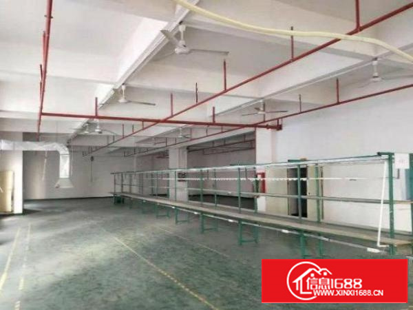 横岗西坑村二楼380平小面积厂房出租，水电齐全