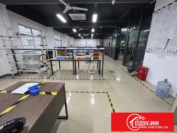 横岗安良工业园分租楼上整层1350平方带精装修