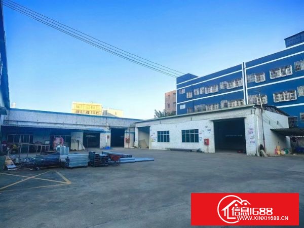 原房东厂房出租：龙岗坪地年丰社区6米高钢构厂房，1200平米+400平米共2个车间，带超大院子可进大货柜车