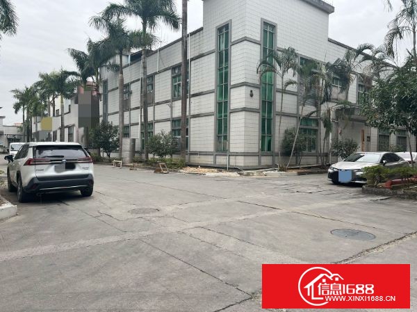 东莞塘厦林村园区、原房东独栋标准厂房3400平方（共两层），一楼现成航车免费使用，水电齐全有装修