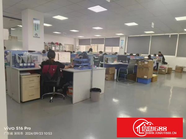 观澜主干道边大型工业园精装修 700 平方一层 1-2 楼 可单租