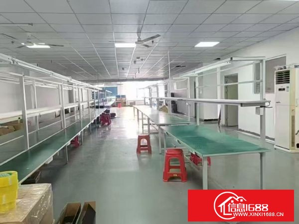 东莞长安新安大桥附近楼上实际1000平方现成电子组装车间，可拎包生产