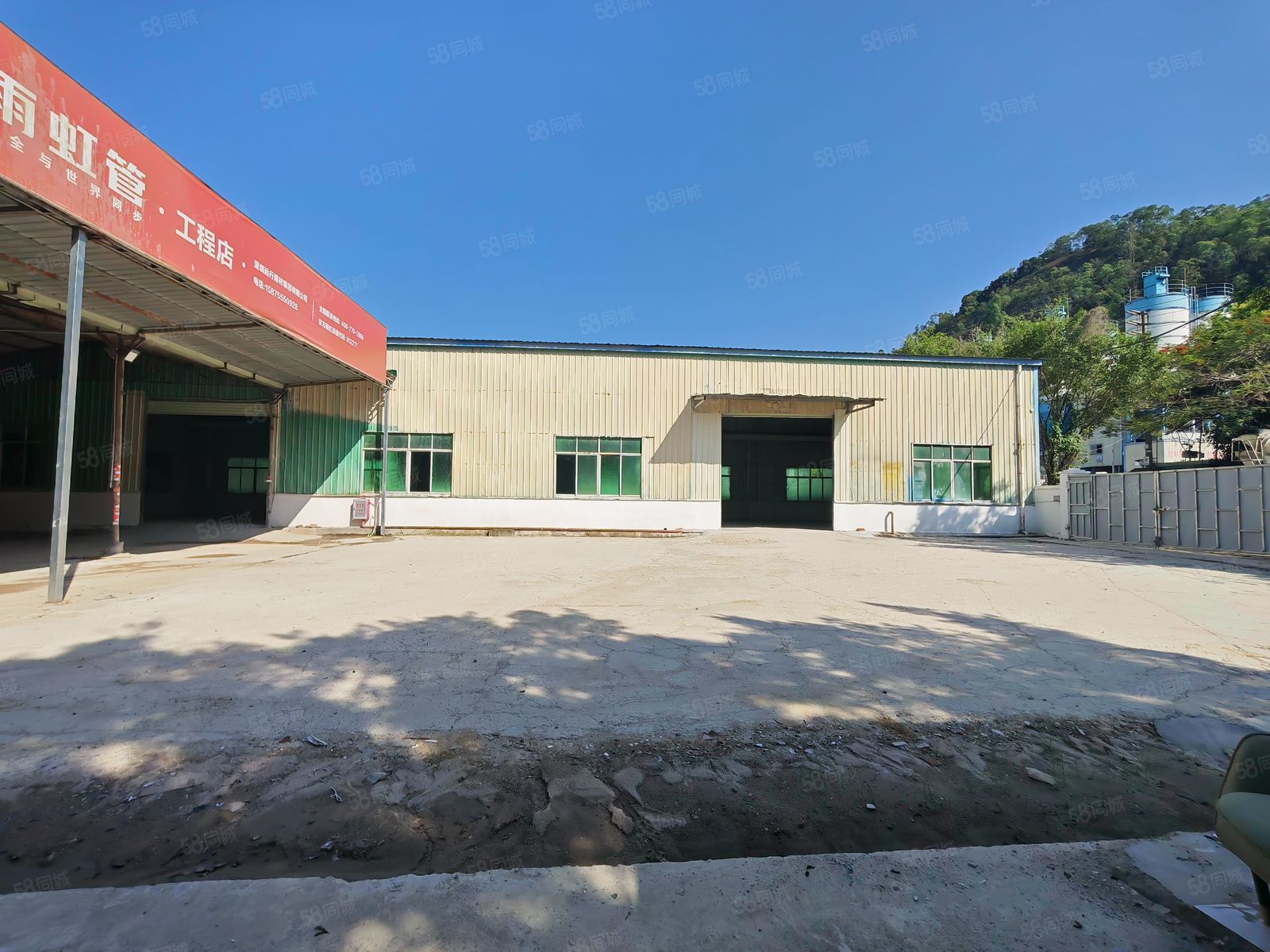 (出租) 独院单一层钢构厂房1500平送空地出租,可做加工仓库废品打包