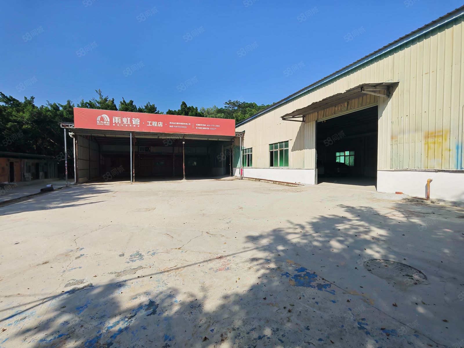 (出租) 独院单一层钢构厂房1500平送空地出租,可做加工仓库废品打包