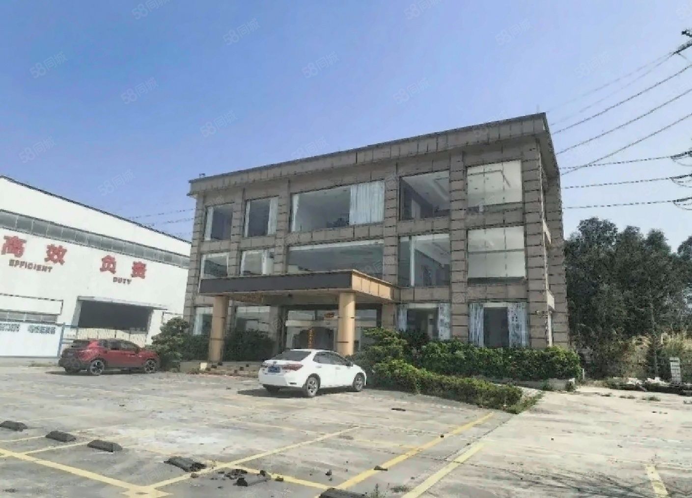 (出租) 原房东直租)园洲镇上南独院单一层15米高带行车水电齐全形象好