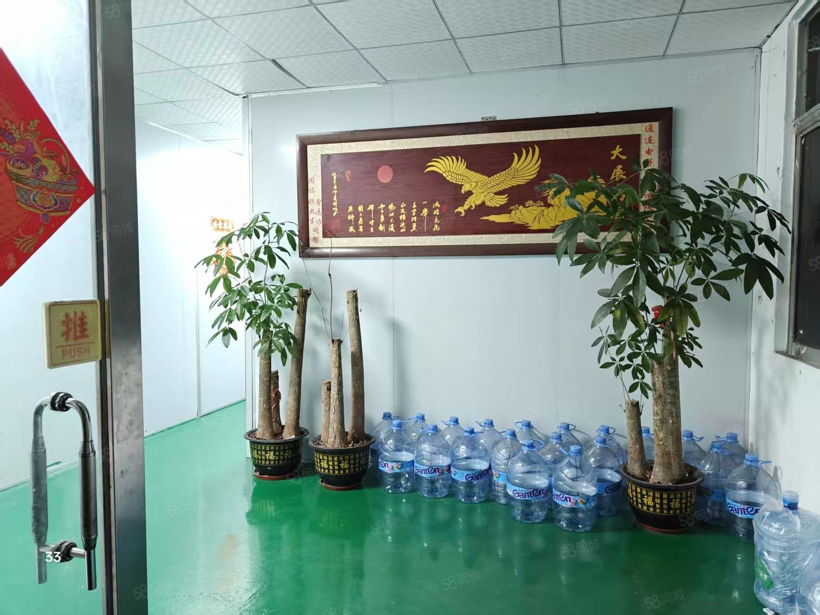 (出租) 乌沙原房东厂房2楼，实际500平方，精装修办公室，吊顶流水线