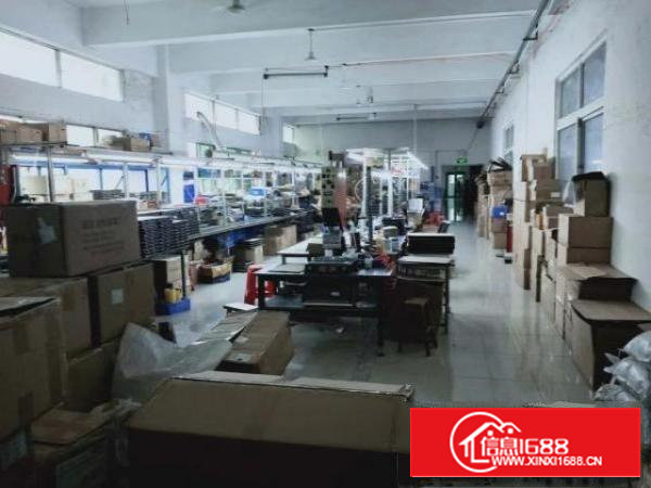 沙井沙二蓝天科技园二楼1800平米带行车注塑厂房出租水电齐全