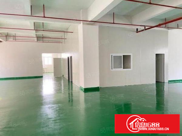 寮步镇富竹山村3楼800平标准厂房出租全新地坪漆入驻即可生产