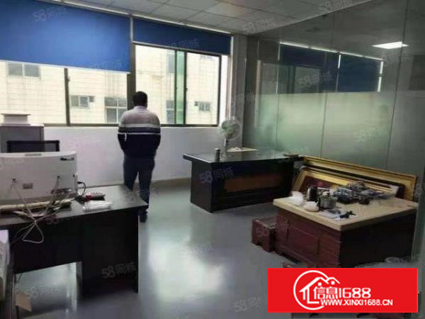 长安厦岗楼上750平厂房出租全新办公室装修地坪漆三吨货梯