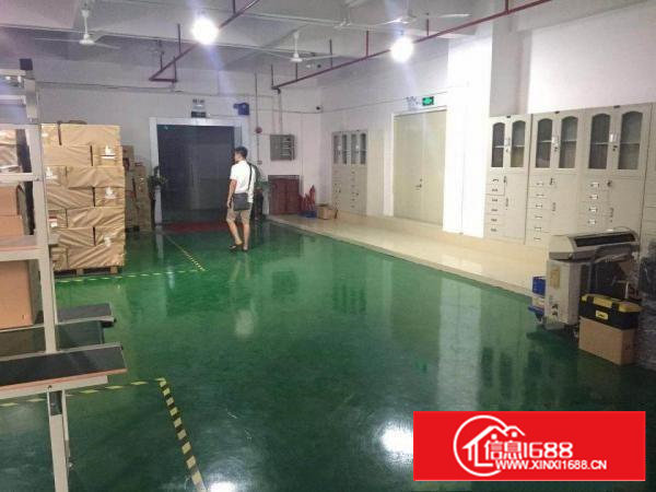 石岩物流园附近楼上560平带精装修厂房免转让费招租