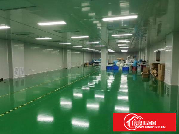 塘厦四村2600平无尘车间，现成装修风淋空调，可做口罩电子类