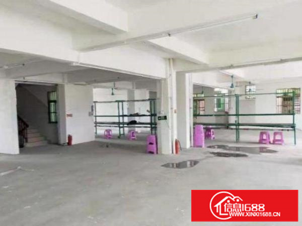 公明李松朗新出楼上300平方标准厂房招租，现成流水线办公室