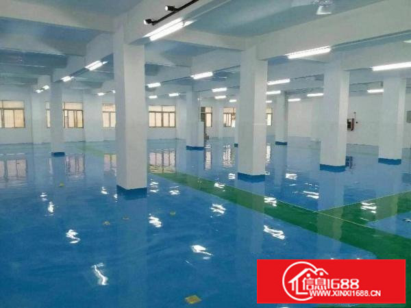 出租龙岗区坪地精装修厂房600平方，全新地坪漆