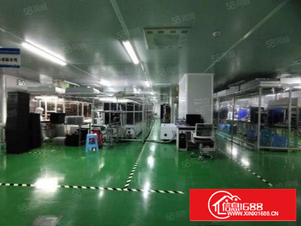 西乡，银田，工业区内楼上新出精装修带无尘车间1650平厂房。