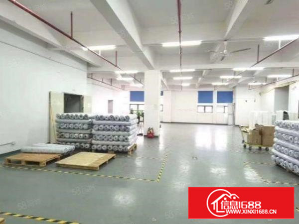 沙井后亭工业区新出楼上1500平方带装修厂房招租，无转让费