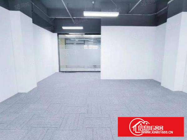 西乡固戍地铁站附近楼上全新精装128平带格间办公室。