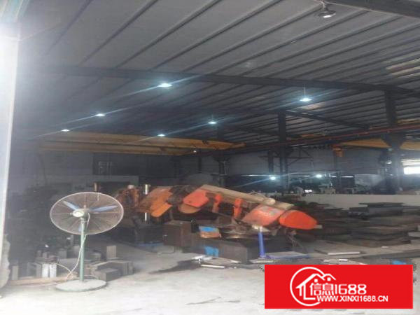 面积实在，128工业区1000平方米单一层钢构厂房，自带行车