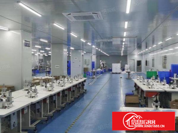 塘厦诸佛岭楼上2700无尘车间出租，园区规范人流旺有口罩设备