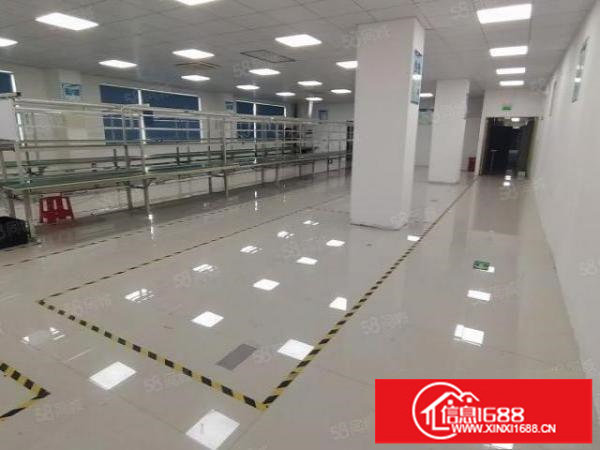 坪山坑梓新出二楼标准厂房1000平带精装修办公室地坪漆车间