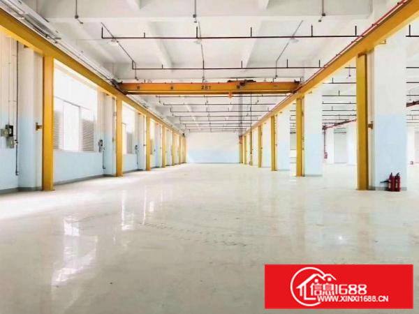 带行车一楼厂房）凤岗原房东4000平方米带地坪漆一楼厂房出租