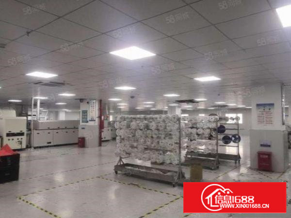 石岩红本厂房2550平方带精装修贴片厂房租