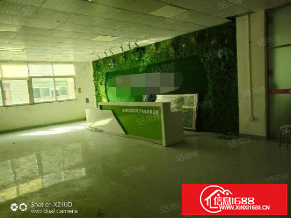 观澜大水坑工业园原房东厂房楼上1400平实际面积豪华装修出租