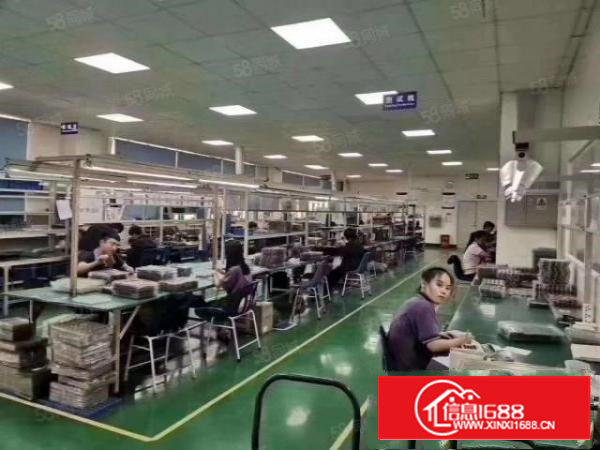 沙井西部大型工业园区楼上2500平米精装修厂房出租