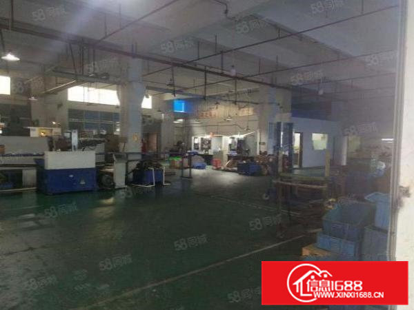 现成地坪漆，精装办公室！石排标准厂房出租1楼800平方