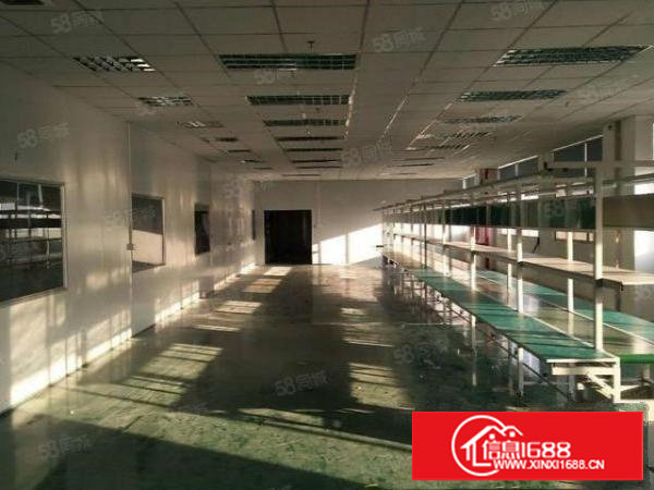 长安沙头轻轨站附近新出楼上600平方带办公室精装修厂房出租