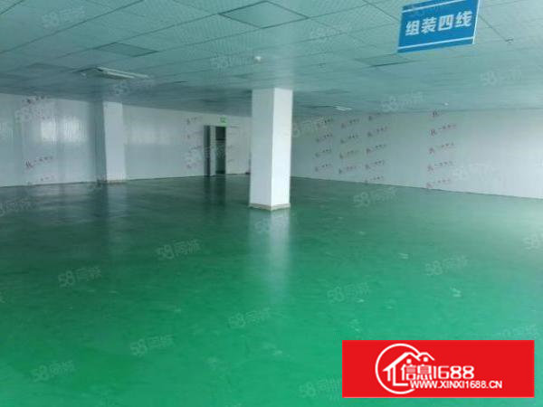 石岩外环路边新出原房东楼上精装修1230平方厂房出租免转让费