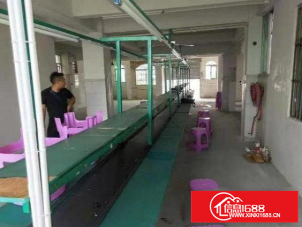 公明李松朗新出楼上300平方标准厂房招租，现成流水线办公室