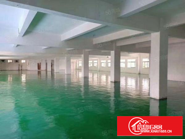 凤岗五联全新工业厂房2楼2200平全新地坪漆采光通透