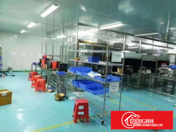 新出楼上无尘车间800平，园区环境好，交通便利，