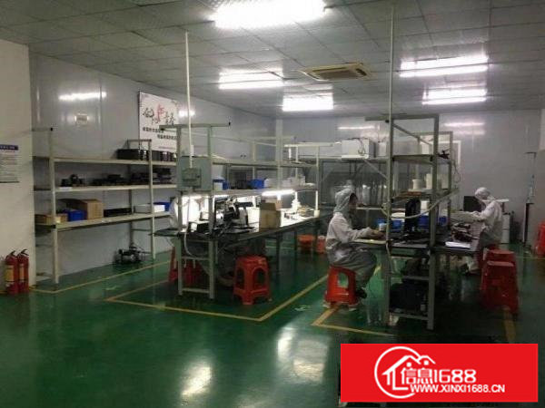 布吉华兴工业区新出楼上400平带装修厂房出租