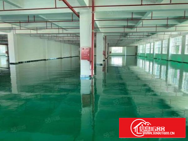 凤岗五联2200平厂房出租内部形象优带全新地坪漆消防喷淋