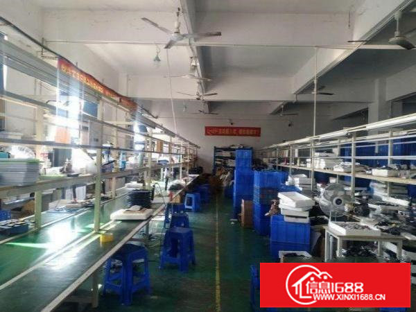 横岗四联新出楼上带精装修1200平米厂房出租，有地坪漆