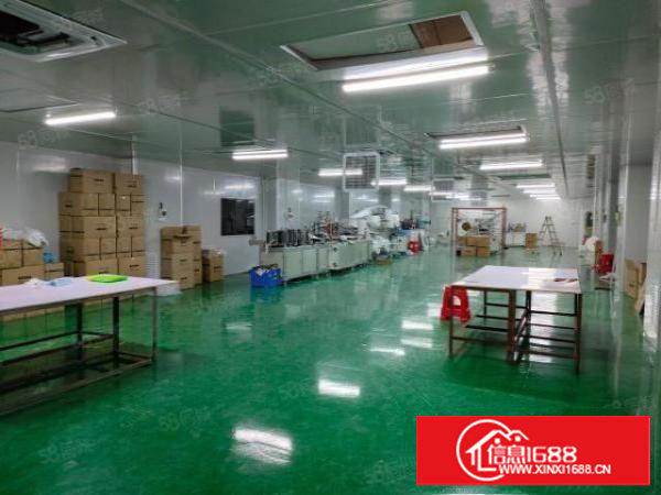 塘厦诸佛岭全新800平千级无尘口罩车间出租，现成精装修水电全