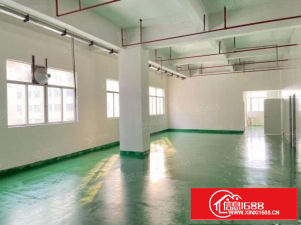 寮步镇富竹山村3楼800平标准厂房出租全新地坪漆入驻即可生产