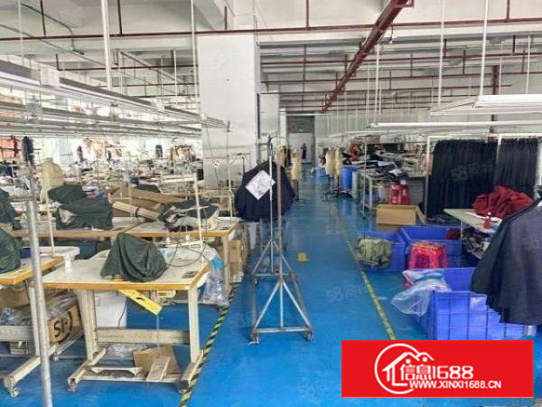 水田大型工业区1700平服装厂,园区人流大,可直接使用